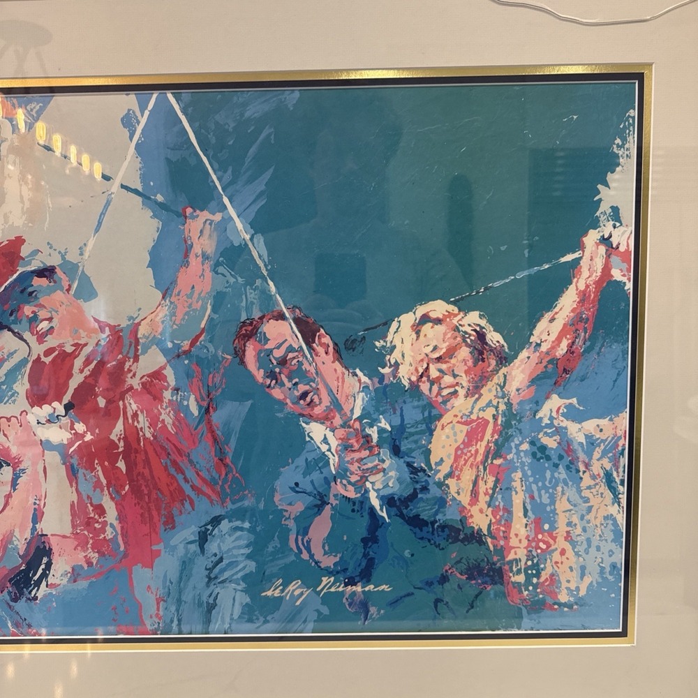 LeRoy Neiman Legends of Golf Serigraph Print Framed Expressionist Art Read
